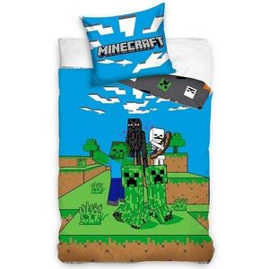 Lenjerie de pat pentru copii Minecraft MobMonsters , 140 x 200 cm, 70 x 90 cm imagine