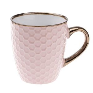 Cană din ceramică Fagure 8 x 8, 7 cm, roz imagine