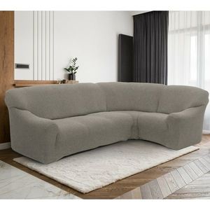 Husă pentru canapea de colț Denia gri deschis, 340- 540 cm x 60 - 110 cm imagine