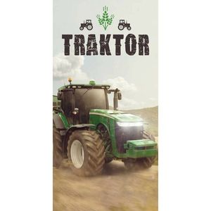 Prosop Tractor green, 70 x 140 cm imagine