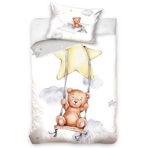 Lenjerie de pat pentru copii Ursulețul și Legănul de pe Stea, 100 x 135 cm, 40 x 60 cm imagine