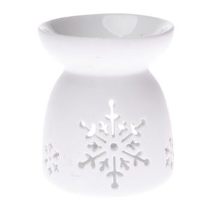 Lampă de aromaterapie din ceramică Snowlet alb, 7, 7 x 9 cm imagine