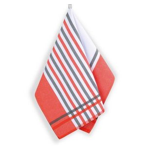 Prosop de bucătărie Bellatex Stripe roșu, gri, 50 x 70 cm imagine