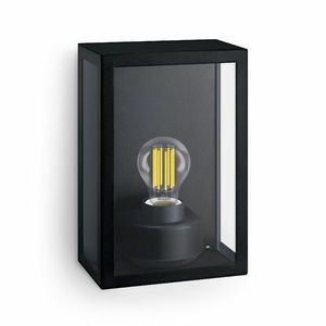 Philips Alzor lampă de perete pentru exterior E27max. 25 W fără sursă pătrată, negru imagine