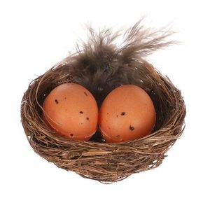 Set de ouă de Paște în cuib, 4 buc, 5 x 5 x 2 cm imagine