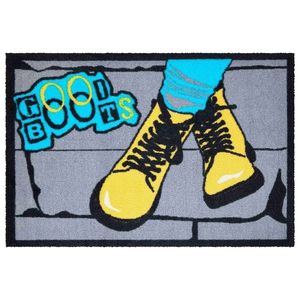 Grund preș de ușă Boots gri-albastru-galben , 40 x60 cm imagine