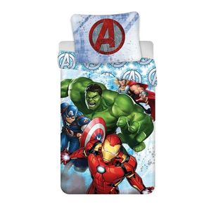 Lenjerie de pat din bumbac Avengers Heroes, 140 x 200 cm, 70 x 90 cm imagine