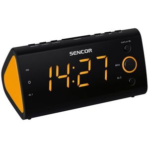 Ceas deșteptător radioSencor SRC 170 OR cu alarmă, portocaliu imagine