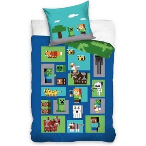 Lenjerie de pat pentru copii Minecraft Figure , 140 x 200 cm, 70 x 90 cm imagine