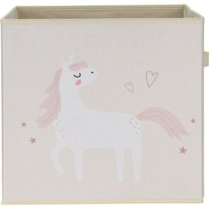 Cutie textilă pentru copii Unicorn dream alb, 32 x 32 x 30 cm imagine