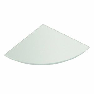 Raft de colț SAPHO 22487, sfert rotund 20 x 20 x0, 8 cm, sticlă albă imagine