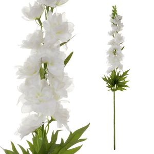 Floare artificială Delphinium albă, 70 x 8 cm imagine