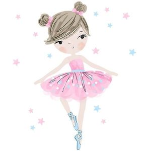 Autocolant de perete Bayo Ballerina, roz imagine