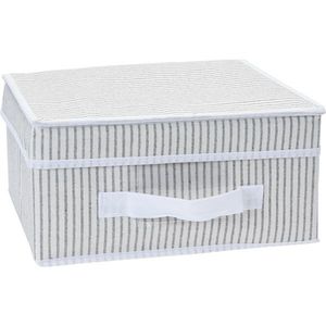 Cutie textilă pentru depozitare cu capac, alb imagine