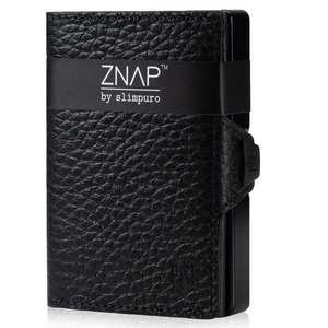 Slimpuro ZNAP, portofel subțire, 12 cărți, compartiment pentru monede, 8 × 1, 8 × 6 cm (L × Î × l), protecție RFID imagine
