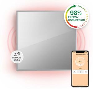 Klarstein La Palma 500 smart, încălzitor, 2 în 1, infraroșu, 60 x 60 cm, 500W, partea frontală cu oglindă imagine