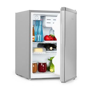 Klarstein Cool Kid, mini-frigider cu compartiment de congelare de 4 l, 66 l, 41 dB, F, oțel inoxidabil, periat imagine