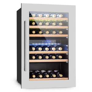 Klarstein Vinsider 35D, frigider de vin încorporat, 128 litri, 41 de sticle de vin, 2 zone imagine