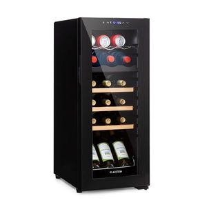 Klarstein Bovella 18 Duo+, frigider de vin cu două zone, 50l, 18 sticle, ușă de sticlă imagine