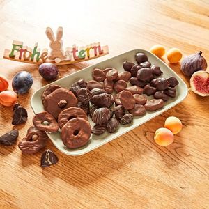 Amestec de fructe cu ciocolată imagine