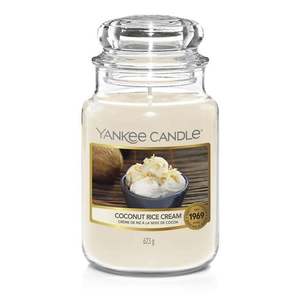 Lumânare parfumată Yankee Candle mare Nucă de cocos cremă de orez clasic imagine