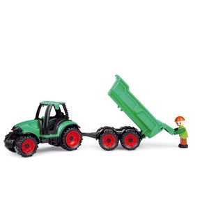 Tractor din plastic cu ataș 32 cm cu figurină imagine