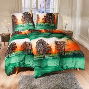 Lenjerie de pat pentru un pat Roșu de seară imagine