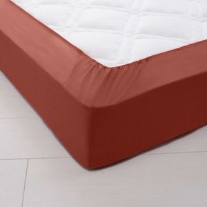 Cearșaf de pat stretch monocolor cu adâncimea colțului de 32 cm, din bumbac imagine