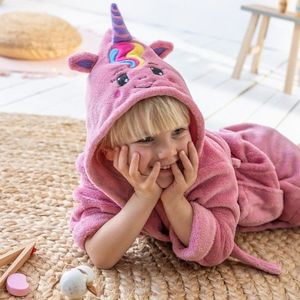 Halat de baie pentru copii "unicorn" cu glugă imagine