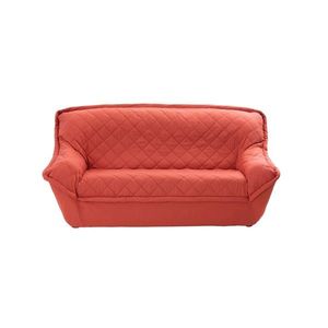 Husă din bumbac matlasat pentru canapea și fotoliu cu brațe, pânză bachette imagine