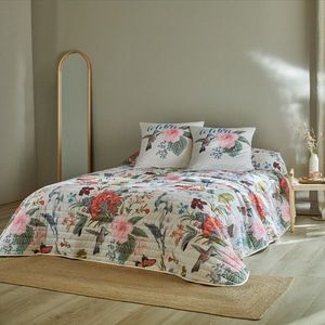 Cuvertură de pat matlasată cu imprimeu floral imagine