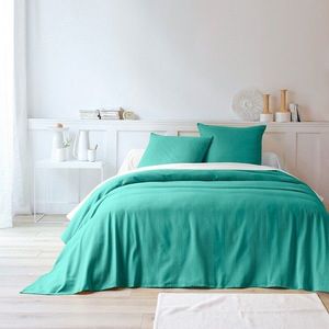 Cuvertură de pat țesută în culori solide, din bumbac imagine