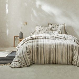 Lenjerie de pat cu dungi din flanelă, cu fibre vopsite imagine