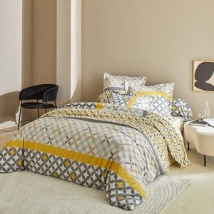 Lenjerie de pat din bumbac Marlow cu model geometric imagine
