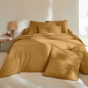 Lenjerie de pat din flanelă cu dungi contrastante din colecția "Intemporelle" imagine