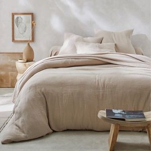 Lenjerie de pat din tifon de bumbac de culoare solidă imagine