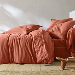 Lenjerie de pat în culori solide Colombine, lenjerie spălată imagine