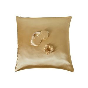 Set cadou de dormit din satin (mască de dormit + față de pernă + elastic de păr) imagine