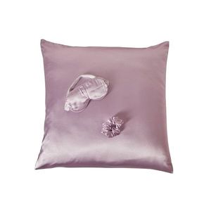 Set cadou de dormit din satin (mască de dormit + față de pernă + elastic de păr) imagine