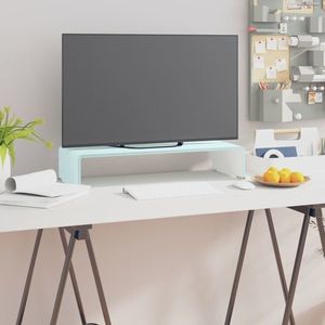 vidaXL Stativ TV/Suport monitor, sticlă, verde, 60 x 25 x 11 cm imagine