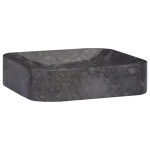 vidaXL Chiuvetă, neagră, 40x40x10 cm, marmură imagine