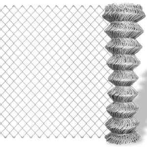 vidaXL Gard de legătură din plasă, argintiu, 15x0, 8 m, oțel galvanizat imagine