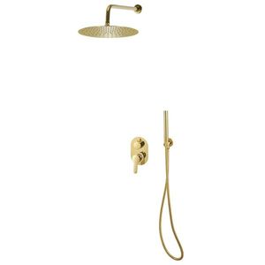 vidaXL Sistem de duș, auriu, oțel inoxidabil 201 imagine