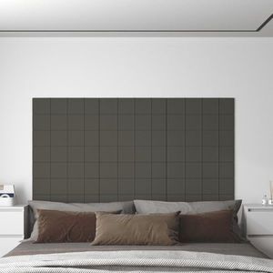 vidaXL Panouri de perete 12 buc. gri închis 60x15 cm catifea 1, 08 m² imagine