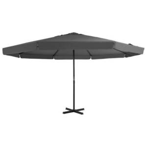 vidaXL Umbrelă de soare cu stâlp aluminiu, antracit, 500 cm imagine