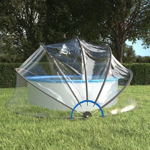 vidaXL Cupolă pentru piscină, 467x234 cm, PVC, rotund imagine