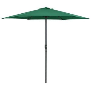 vidaXL Umbrelă de soare cu stâlp aluminiu, verde, 270 x 246 cm imagine