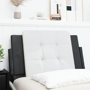 vidaXL Pernă pentru tăblie pat, alb și negru, 80 cm, piele artificială imagine