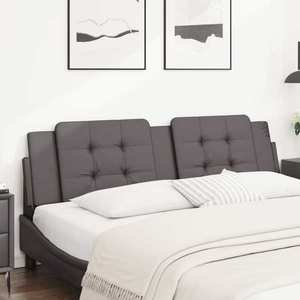 vidaXL Pernă pentru tăblie pat, gri, 180 cm, piele artificială imagine