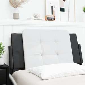 vidaXL Pernă pentru tăblie pat, alb și negru, 100cm, piele artificială imagine